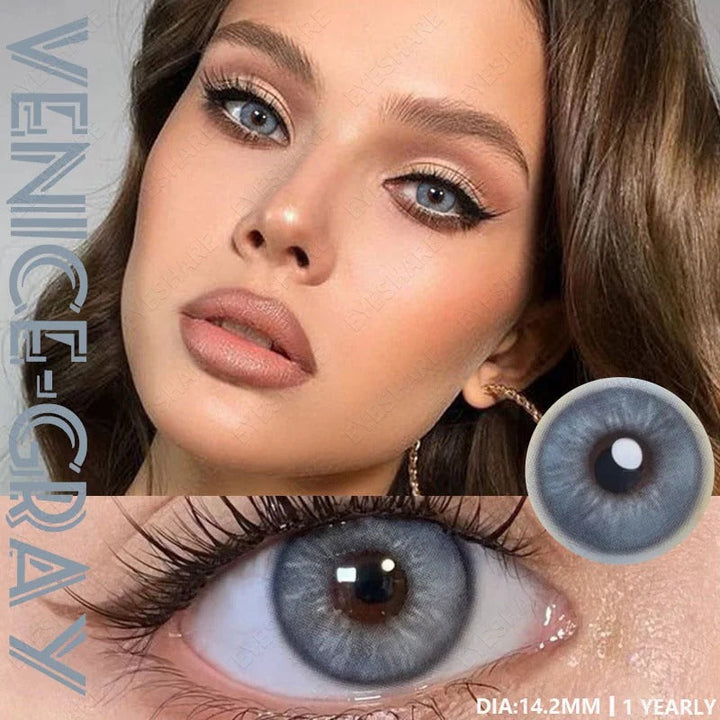 Lisslune Venice Gray 14.2mm 1 Pair | 1 Year