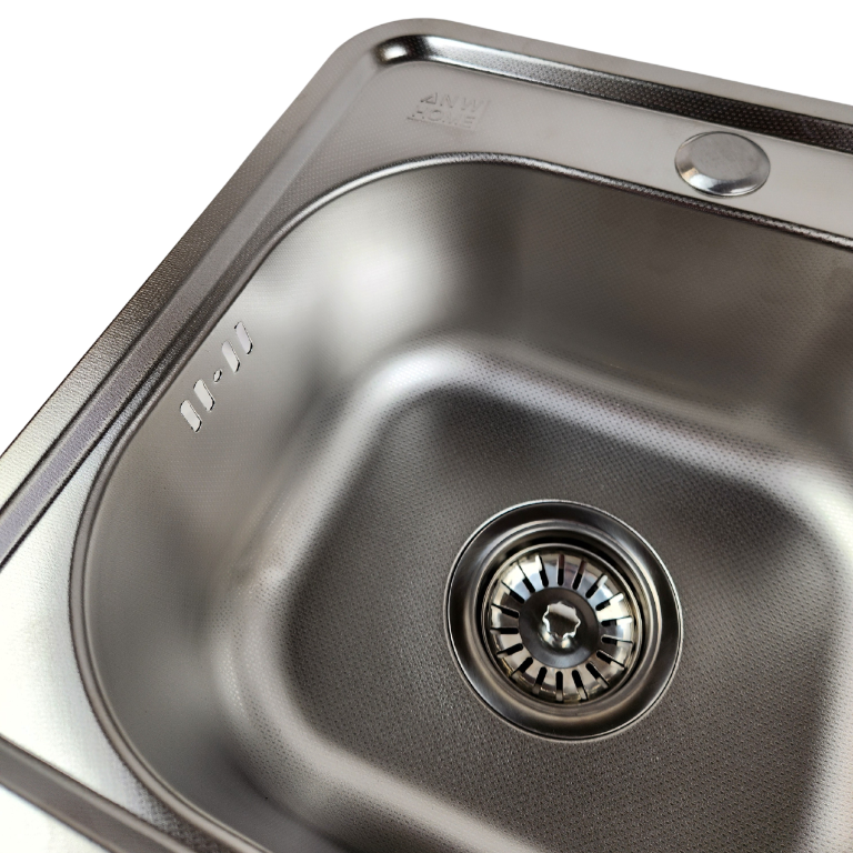 Lisslune | Single bowl kitchen sink Micro Len 38x38 - siphon