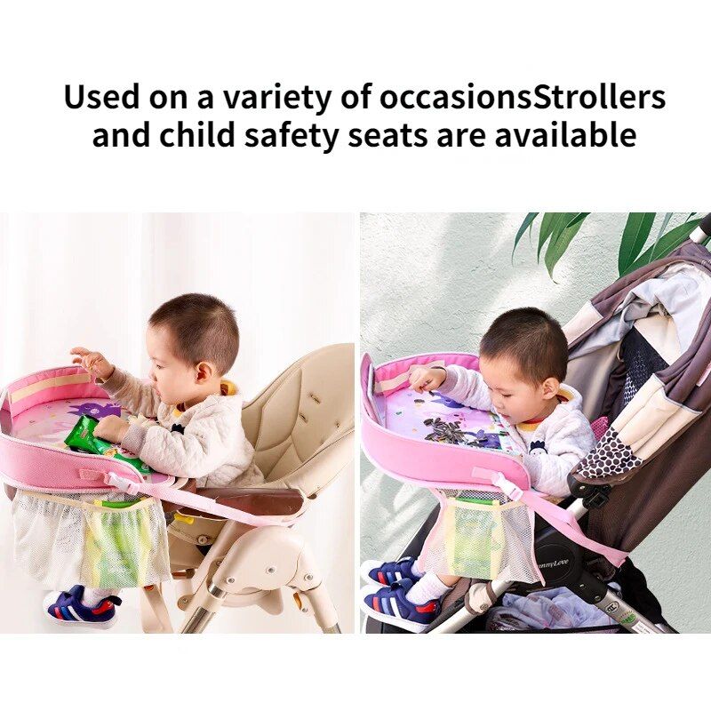 Lisslune | Child Braided Travel Board - Activity & Play Car Seat Organizer with Device Holder
