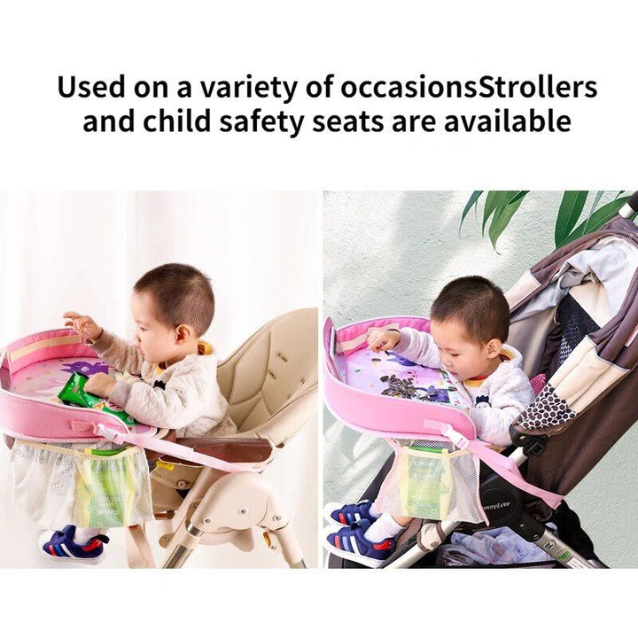 Lisslune | Child Braided Travel Board - Activity & Play Car Seat Organizer with Device Holder