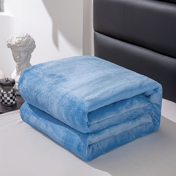 Lisslune | Soft and warm gray flannel blanket for all seasons
