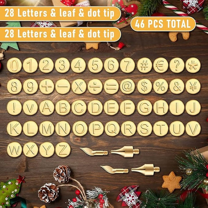 Lisslune | 26 Letters Copper Mold —DIY Wood Burning/Carving Set