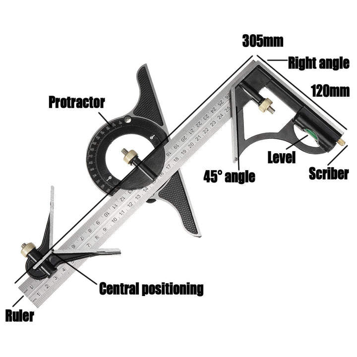 Lisslune | Multifunctional Combination of Movable Angle Ruler Set