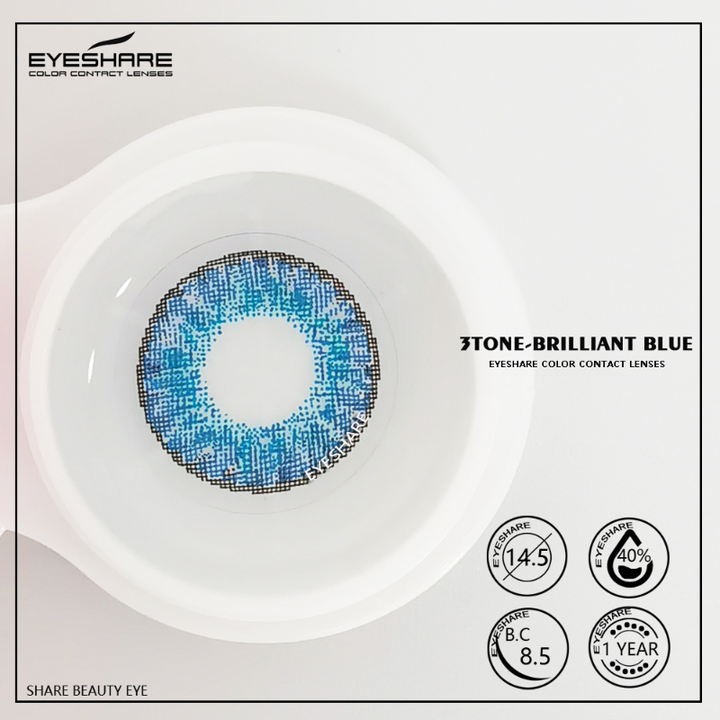 Rynx 3TONE Brilliant Blue 14.5 mm 1 Pair | 1 Year