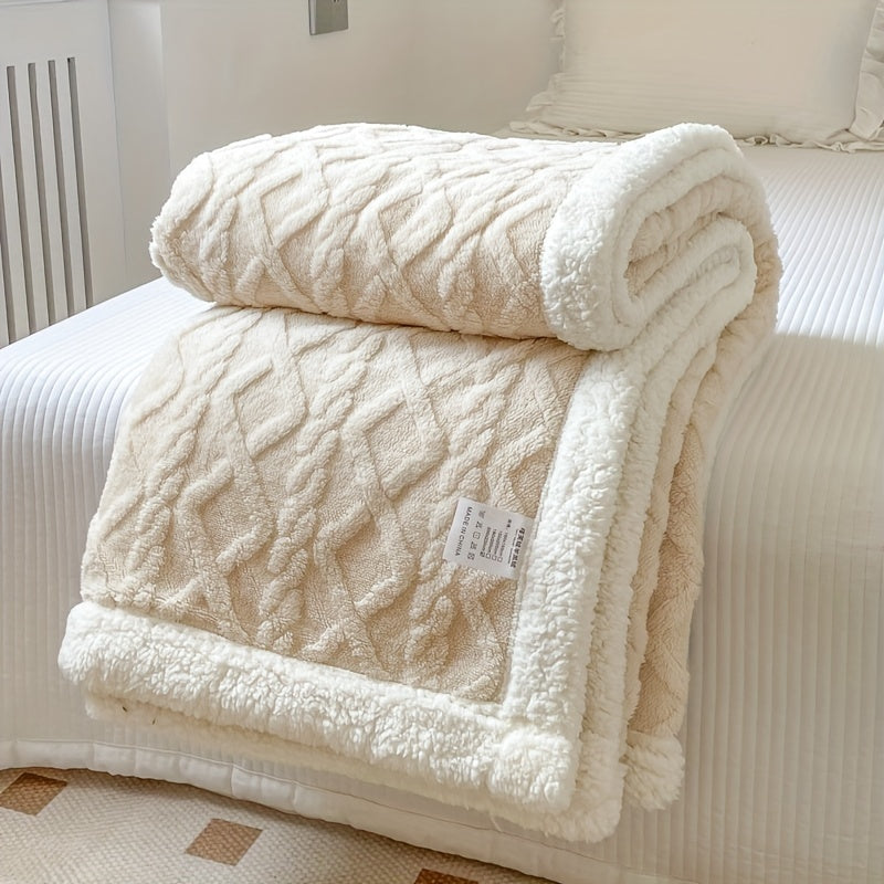 Lisslune | CozyFlip Luxe Reversible Fleece Blanket – Warmth & Style in One