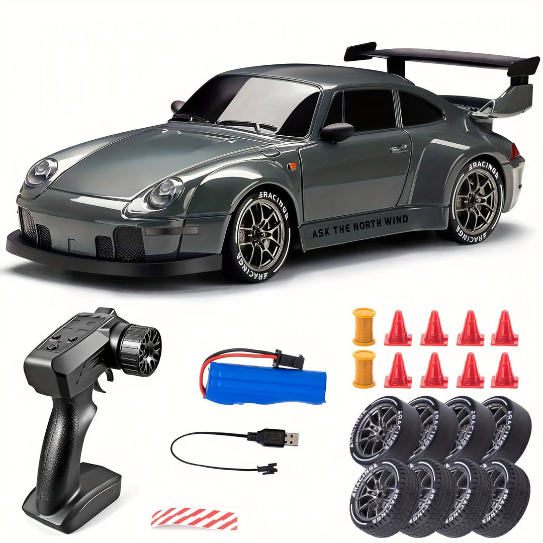 Lisslune | Ultimate 1:24 RC Drift Car with LED Wheels – Rechargeable 4WD Racing Toy