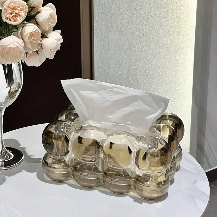 Lisslune | LumiScape Tissue Box – Sculptural Acrylic Design for Modern Elegance