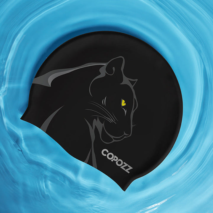 Lisslune | Unisex Silicone Swim Cap with Ear Protection: Colorful and Water-Resistant