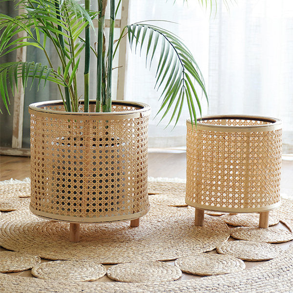 Lisslune | Braided Flower Pot Holder made of Rattan