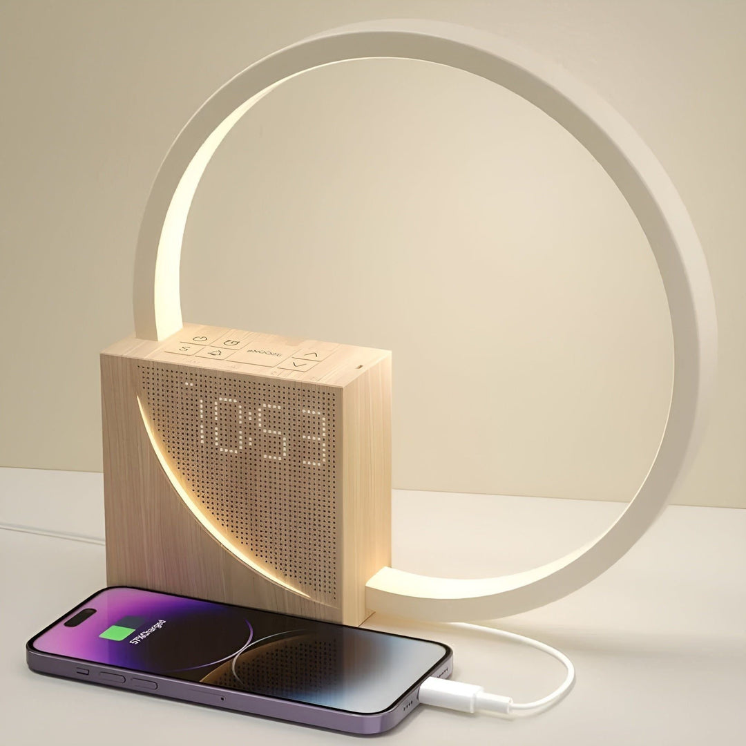 Lisslune | Smart Snooze – Sunrise Simulation Alarm Clock with Dimmable Touch Lamp & Soothing Sounds