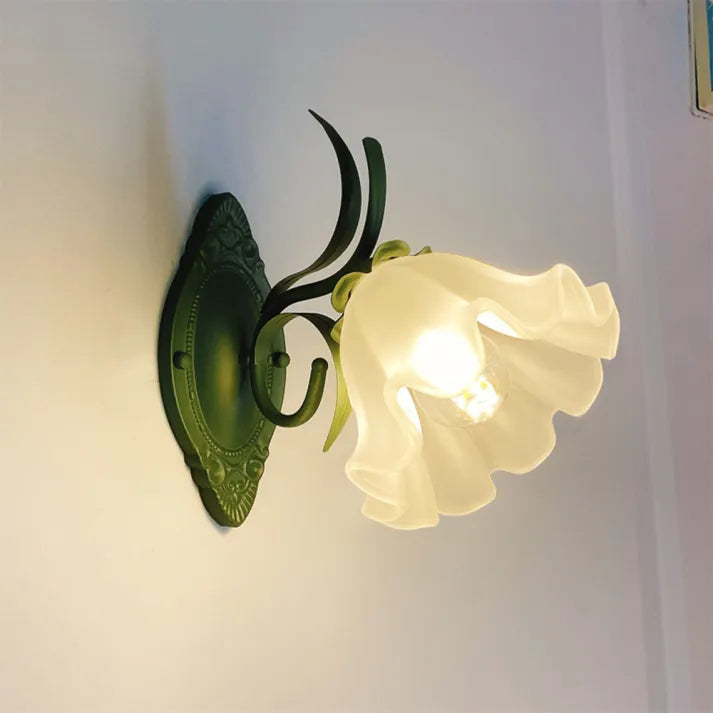 Lisslune | LED Lily of the Valley Flower Wall Lamp - Decorative Floral Light Fixture for Living Room & Bedroom Decor