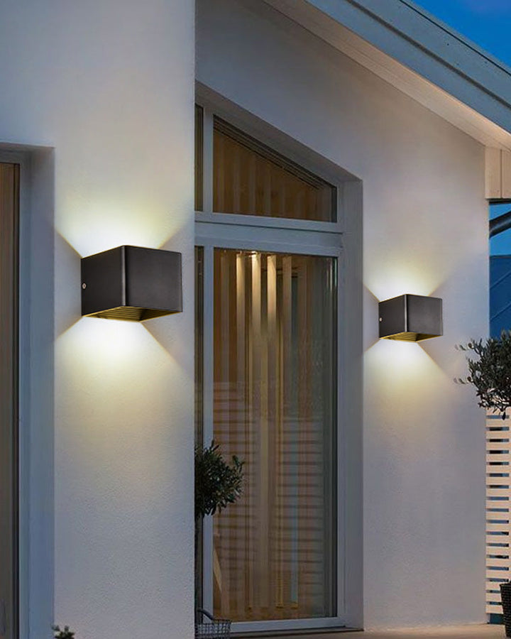 Lisslune | LED Outdoor Up Down Wall Light | Waterproof Metal Fixture for Patio. Garden & Entryway Illumination