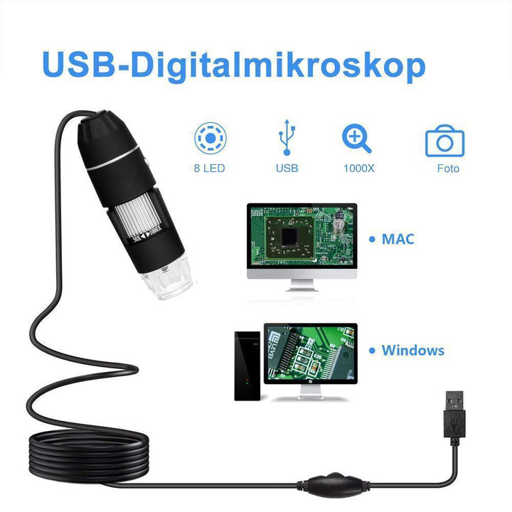 Lisslune | Portable 1000X Zoom 1080p Microscope Camera