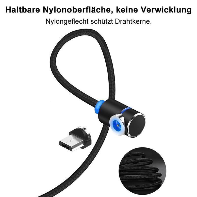Lisslune | Bequee 3 in 1 magnetic charging cable for Lightning, Micro and Type C, 2m
