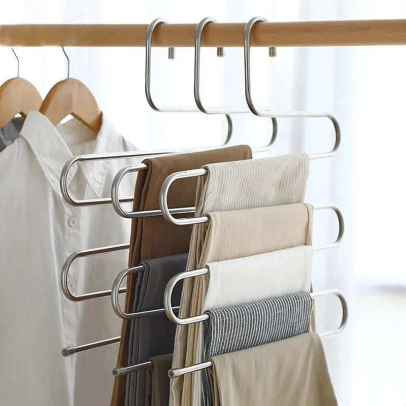 Lisslune | 5-Layer Stainless Steel S-Shape Clothes Hanger