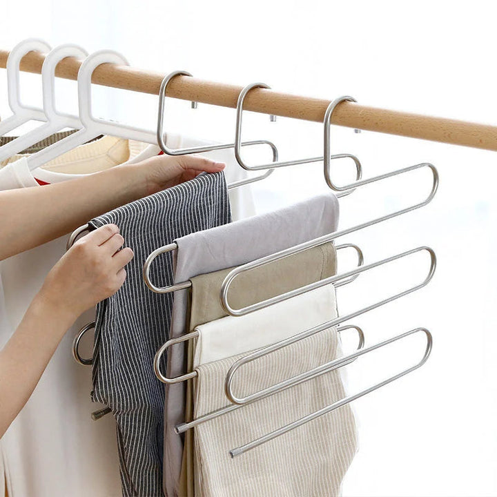 Lisslune | 5-Layer Stainless Steel S-Shape Clothes Hanger