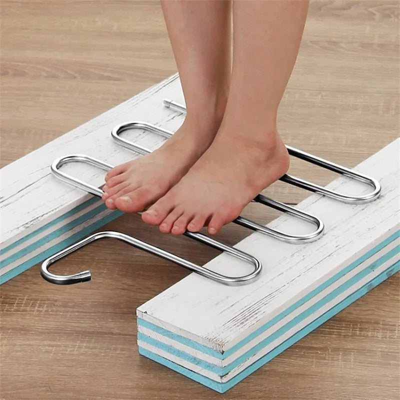 Lisslune | 5-Layer Stainless Steel S-Shape Clothes Hanger