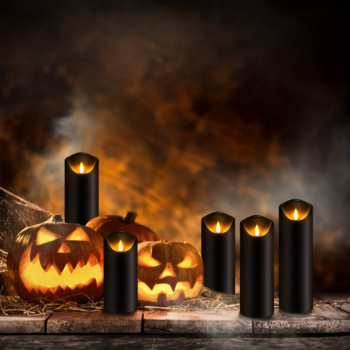 Lisslune | MystiFlame - 5-Piece LED Candle Set with Black Finish