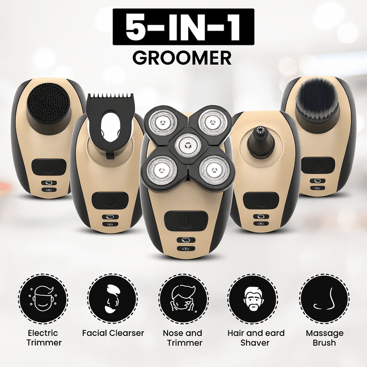 Lisslune | GLIDESONIC – 5-in-1 Grooming Razor for Smooth, Irritation-Free Shaving