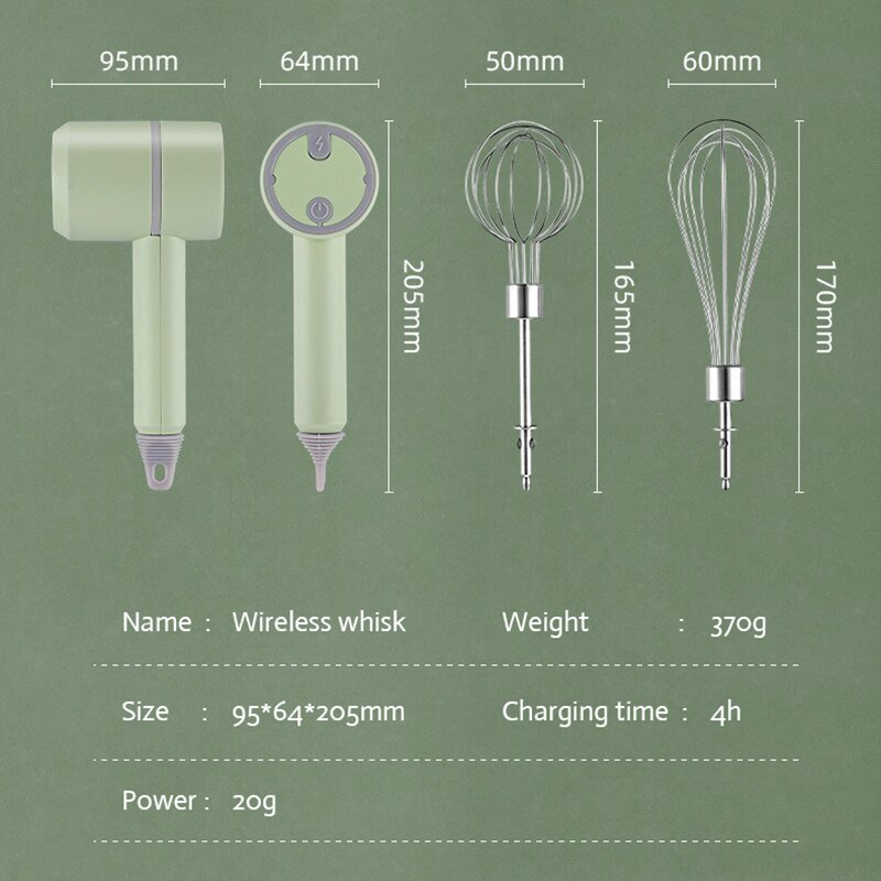Lisslune | 3in1 Pastel Rechargeable Automatic Kitchen Blender