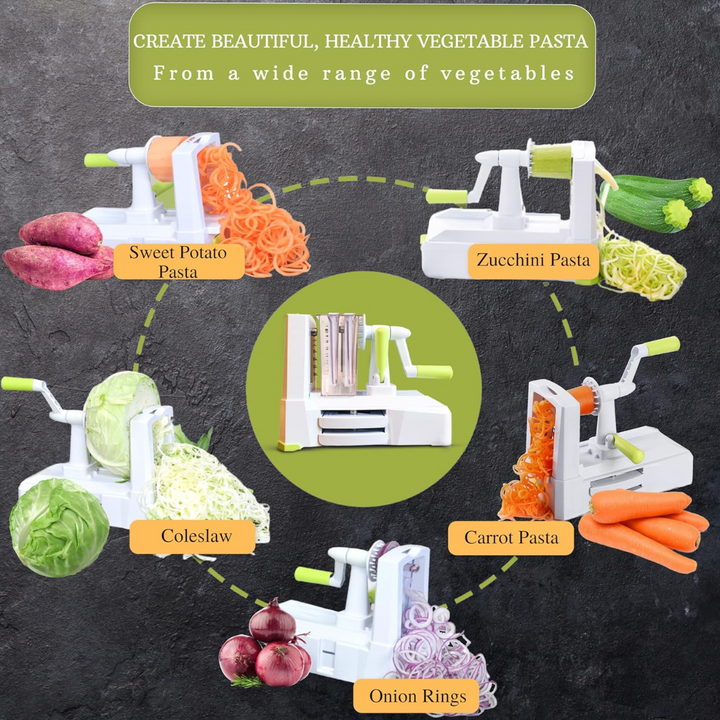 Lisslune | 5-Piece Vegetable Spiralizer – Robust Slicer