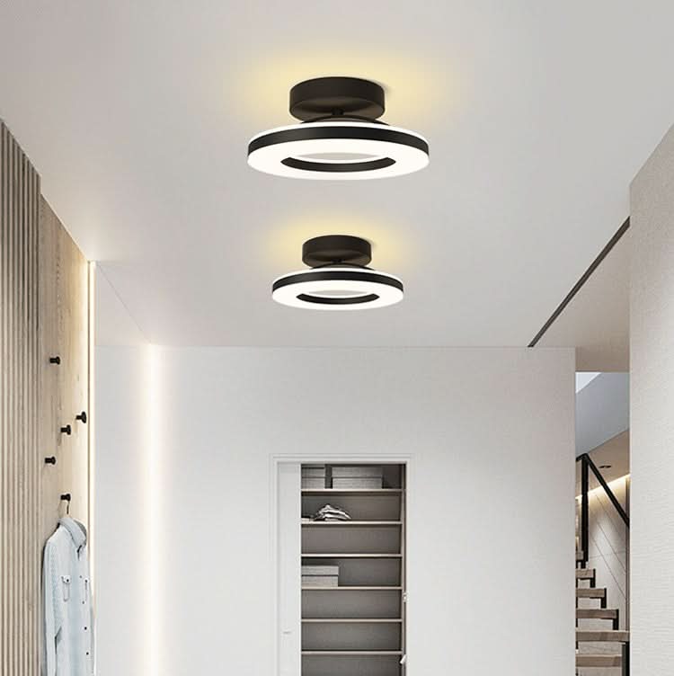 Lisslune | ZAYNO Black LED Ceiling Light – Modern Flush Mount