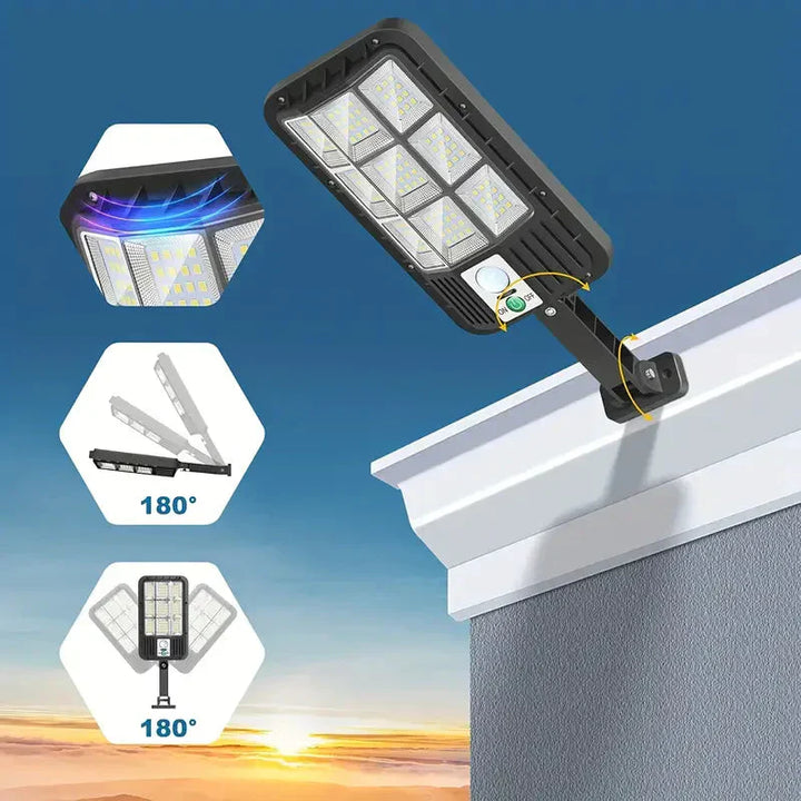 Lisslune | 5000LM Solar Floodlight Twilight to Dawn, Solar Powered Outdoor Lights with Security Motion Sensor