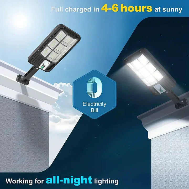 Lisslune | 5000LM Solar Floodlight Twilight to Dawn, Solar Powered Outdoor Lights with Security Motion Sensor