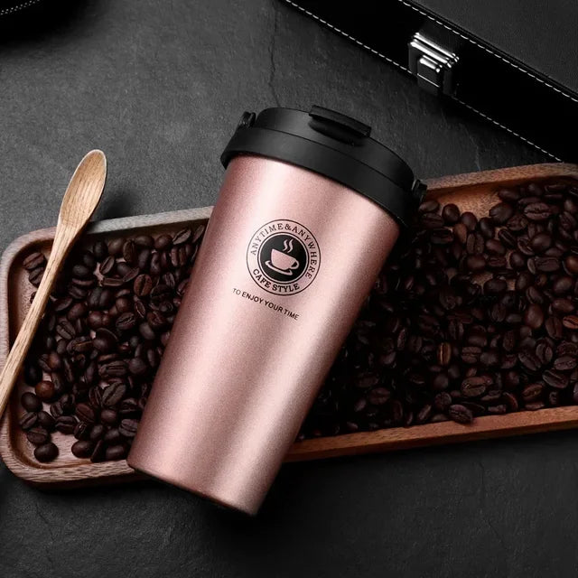 Lisslune | WarmCold Insulation Cup – Stainless Steel Travel Mug 500 ml with Slide Lid