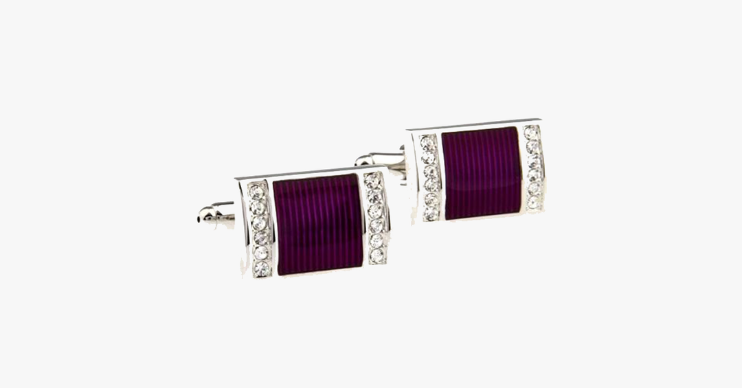 Lisslune | Purple Crystal Cufflink
