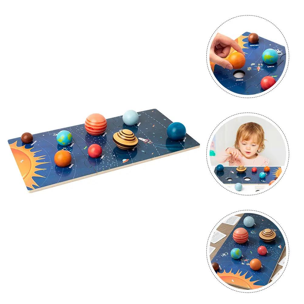 Lisslune | Galactic Discovery Wooden Puzzle Set: Solar System Adventure Set for Kids