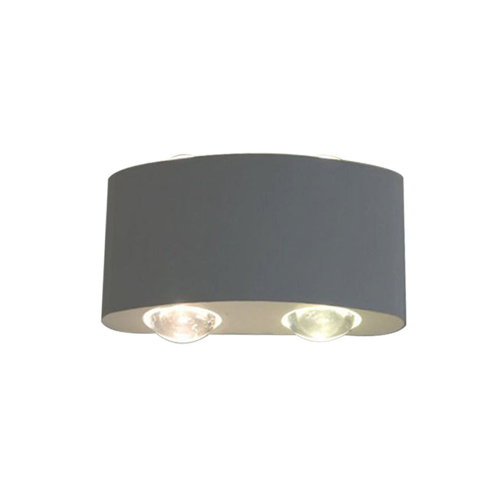 Lisslune | Metallic drum-shaped wall lamp Modernism 4 bulbs white wall lamp with white/warm light