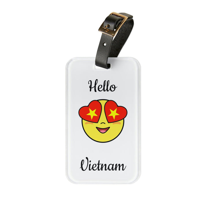 Lisslune | Luxury Acrylic Luggage Tag and Leather Strap Set by Maison d'Elite