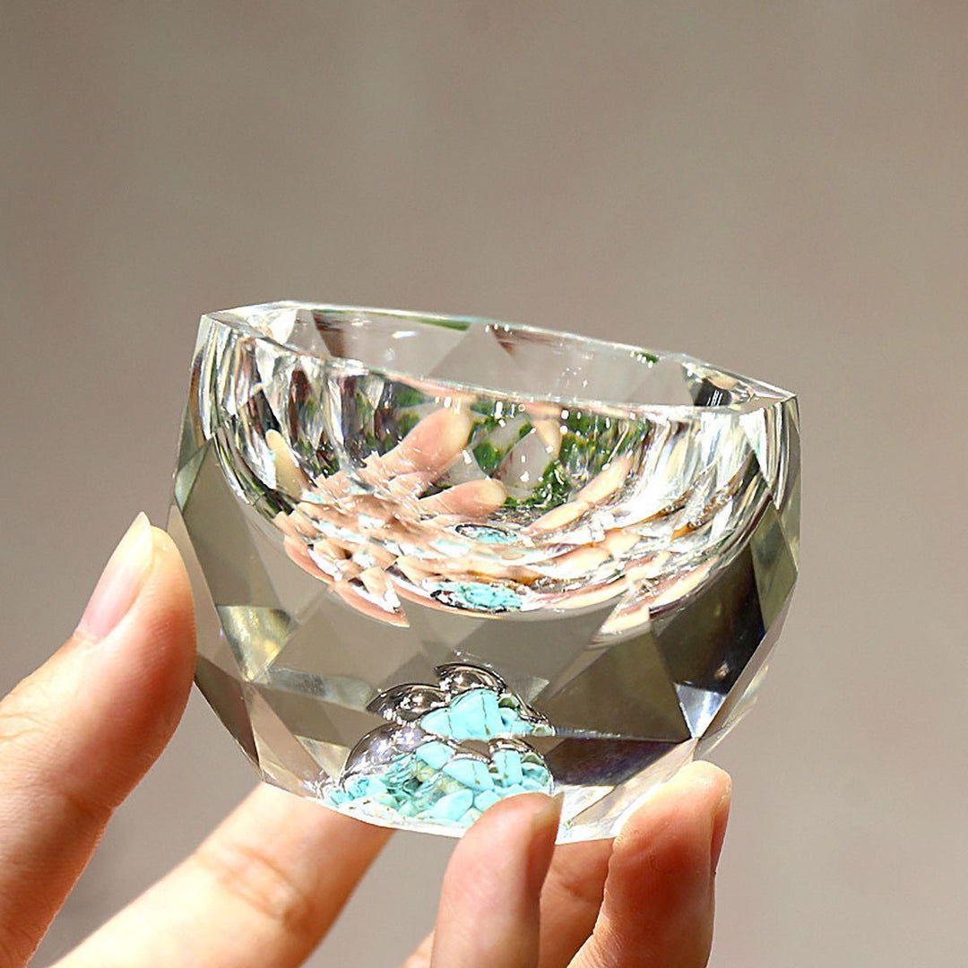 Lisslune | 50ml diamond-cut crystal drinking glasses vodka shot glasses wine glasses whiskey glasses spirits sake soju brandy tea cup