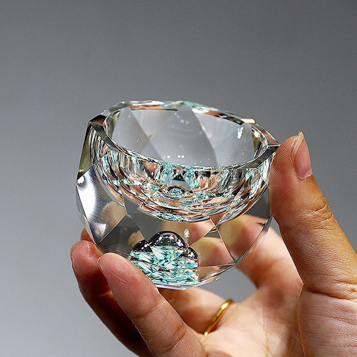 Lisslune | 50ml diamond-cut crystal drinking glasses vodka shot glasses wine glasses whiskey glasses spirits sake soju brandy tea cup