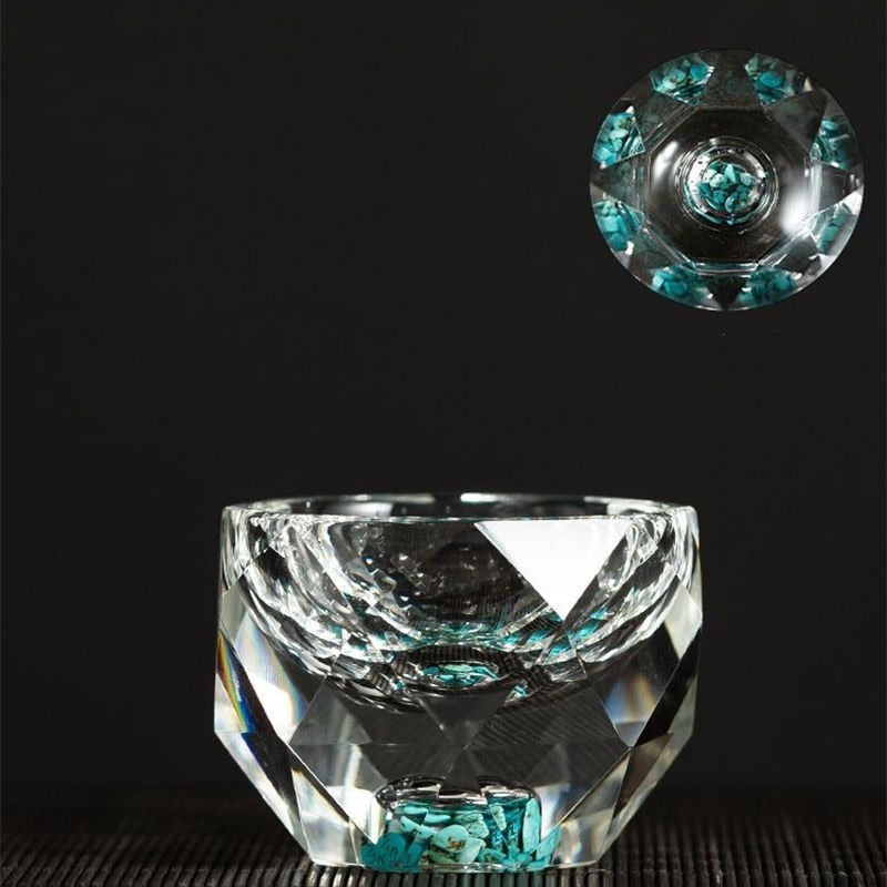 Lisslune | 50ml diamond-cut crystal drinking glasses vodka shot glasses wine glasses whiskey glasses spirits sake soju brandy tea cup