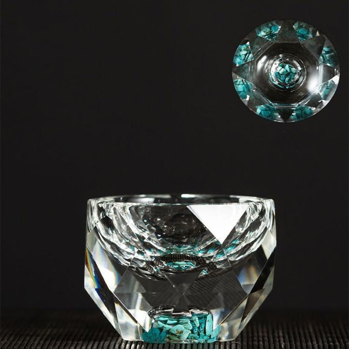 Lisslune | 50ml diamond-cut crystal drinking glasses vodka shot glasses wine glasses whiskey glasses spirits sake soju brandy tea cup
