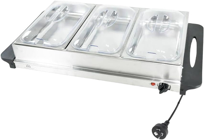 Lisslune | Electric Buffet Food Warmer with 3 × 2.5L Trays & Temperature Control – Valtero