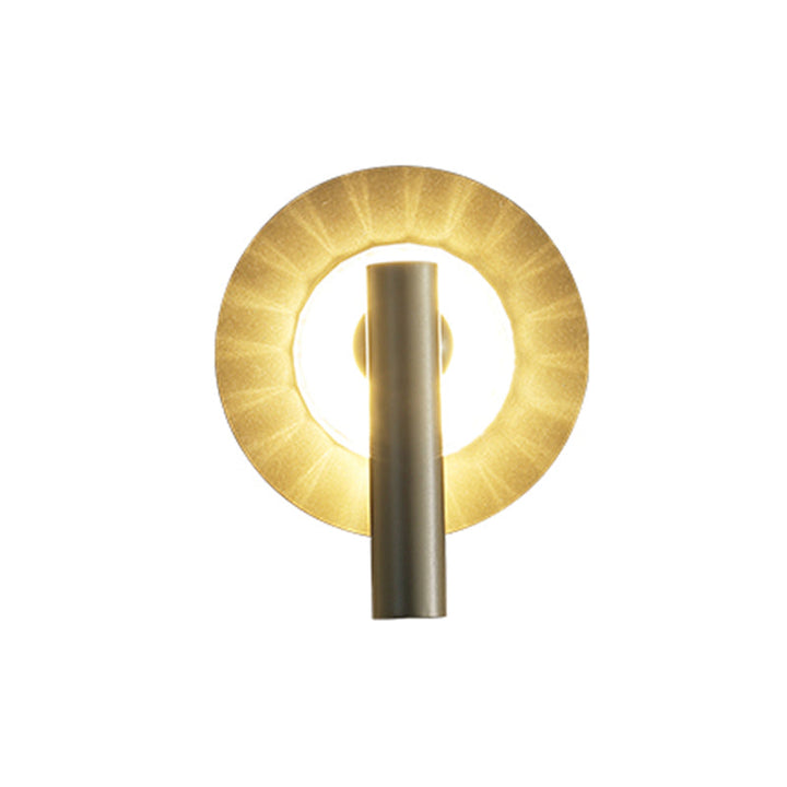 Skørter | Gold Cylinder Wall Mount Light Fixture Simple Metal 1 Head LED Foyer Wall Lamp Lighting