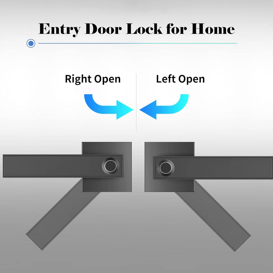 Lisslune | Smart Fingerprint Door Lever Lock with Key Access & 30 User Capacity – Nivora