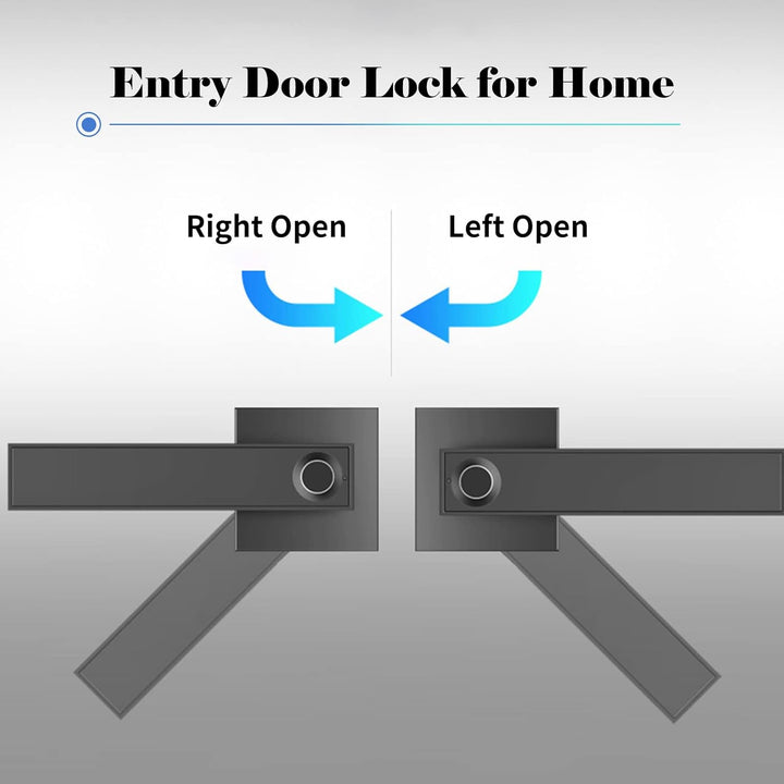 Lisslune | Smart Fingerprint Door Lever Lock with Key Access & 30 User Capacity – Nivora