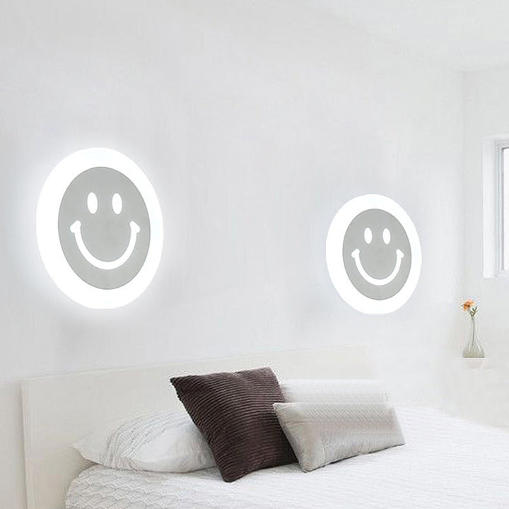 Skørter | Smiley Face LED Wall lamp Ultra-thin Acrylic layered LED wall lighting in Warm/White light