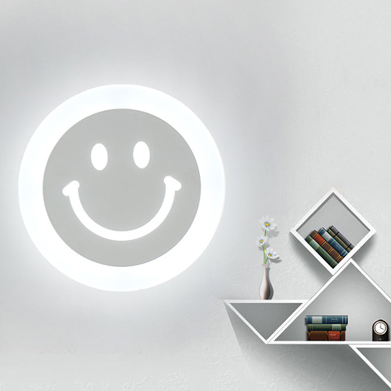 Skørter | Smiley Face LED Wall lamp Ultra-thin Acrylic layered LED wall lighting in Warm/White light