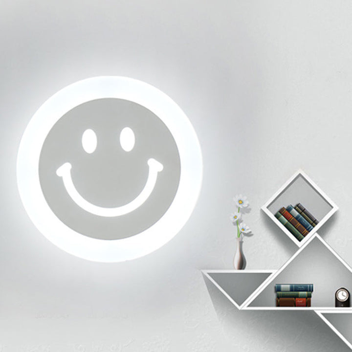 Skørter | Smiley Face LED Wall lamp Ultra-thin Acrylic layered LED wall lighting in Warm/White light