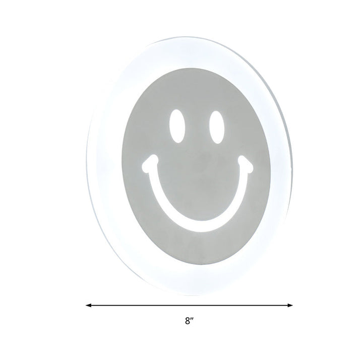 Skørter | Smiley Face LED Wall lamp Ultra-thin Acrylic layered LED wall lighting in Warm/White light