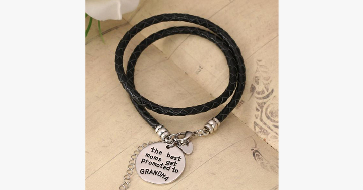 Lisslune | The best mothers are promoted to grandma - Hand-stamped bracelets