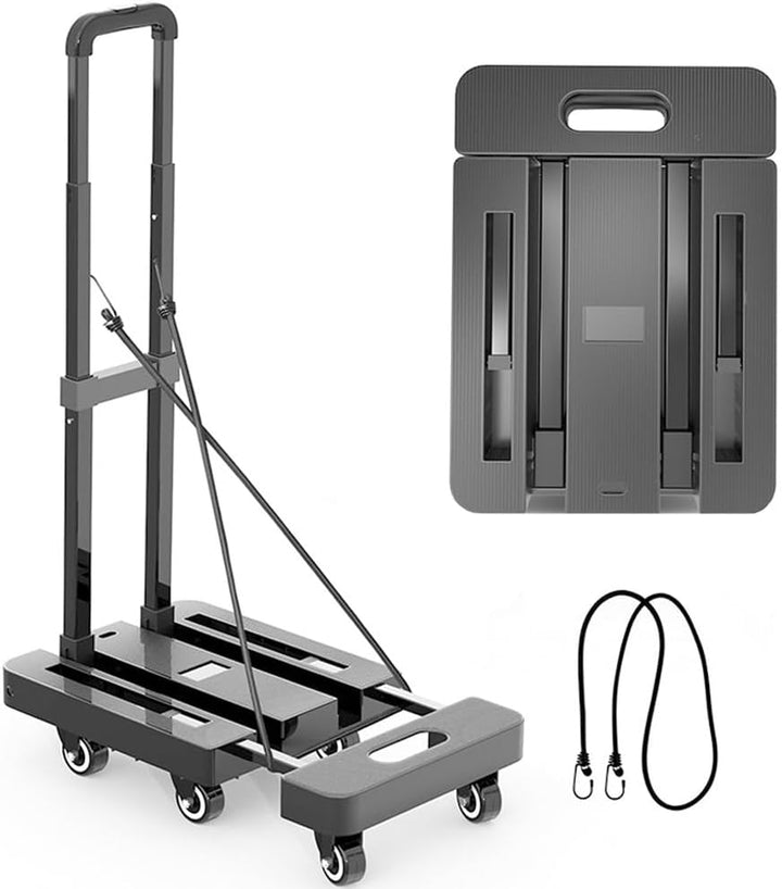 Lisslune | 6-Wheel Folding Hand Truck with 227 kg Capacity & Telescopic Handle – LoadMaster