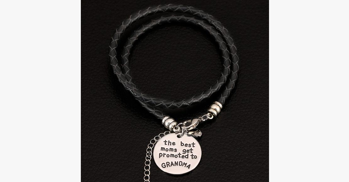 Lisslune | The best mothers are promoted to grandma - Hand-stamped bracelets