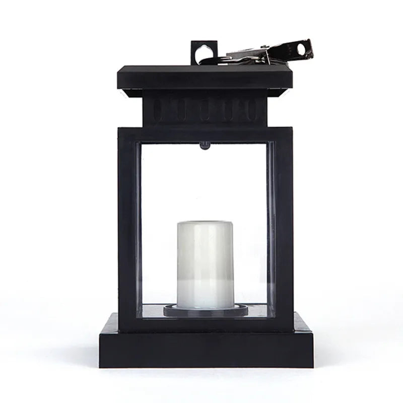 Lisslune | Solar Lantern with LED Candle – Hanging Lamp for Garden & Terrace, Decorative Light for Outdoor