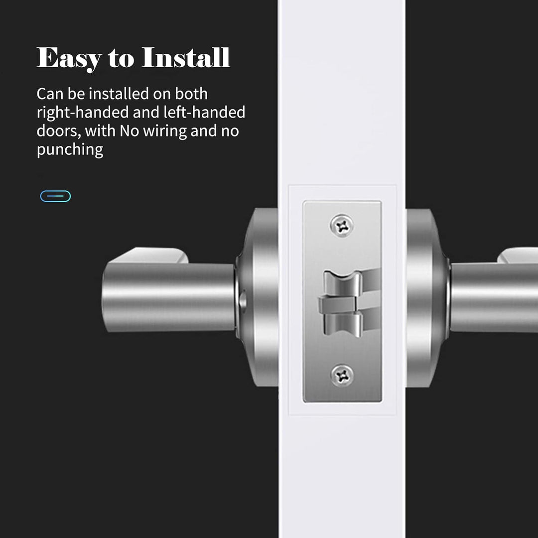 Lisslune | Smart Fingerprint Door Lever Lock with Key Access & 30 User Capacity – Nivora